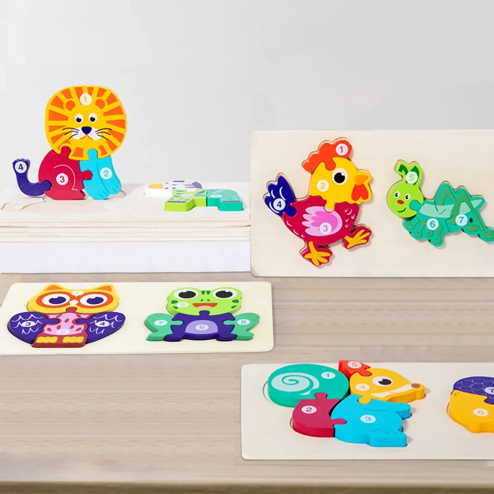  Animal Wooden Board Toys