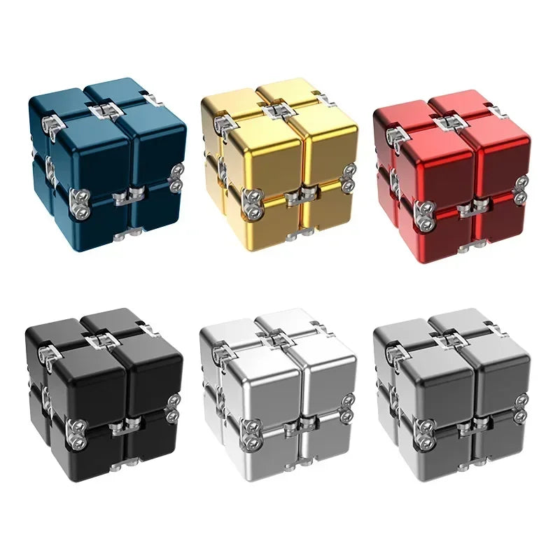 For Full Fun-Metal Infinity Magic Cube Fidget Toy Cube suitable for Adults & Kids-