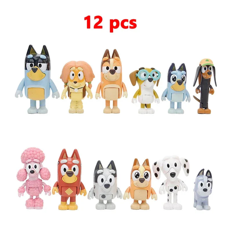 Forfullfun Toys Bluey & Bingo All Characters 12PCs Toys Figures