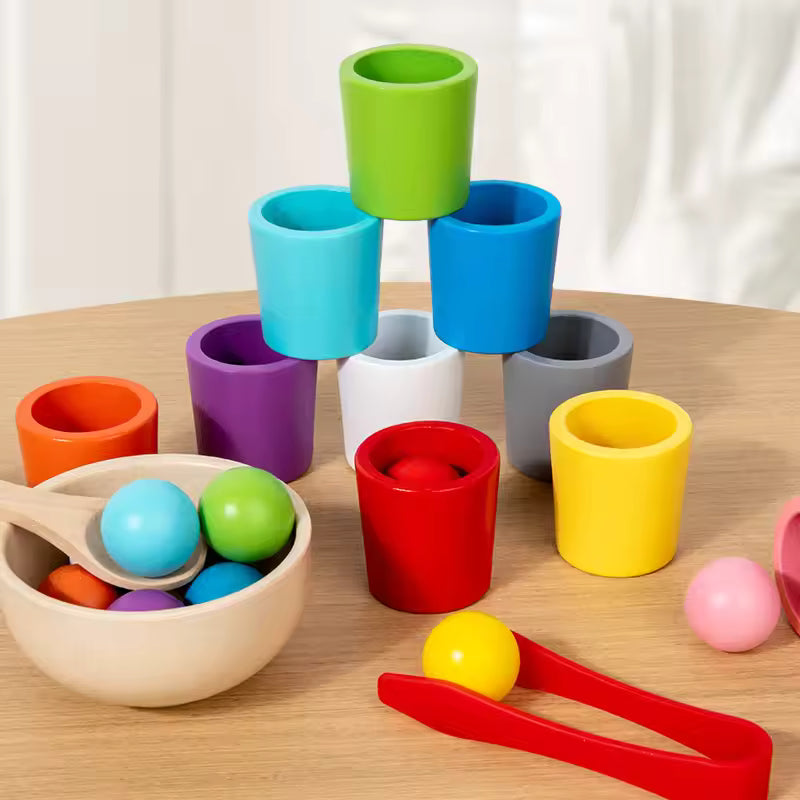 For Full Fun-Montessori Sorting & Stacking Toy - Wooden Educational Set-Educational Toys