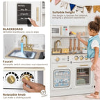 For Full Fun-Wooden Kitchen Playset with Lights & Sounds | Role Play Toy for Kids +3-