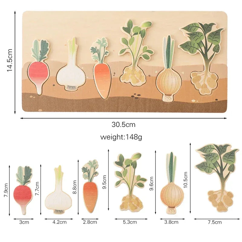  Vegetable Matching Puzzle