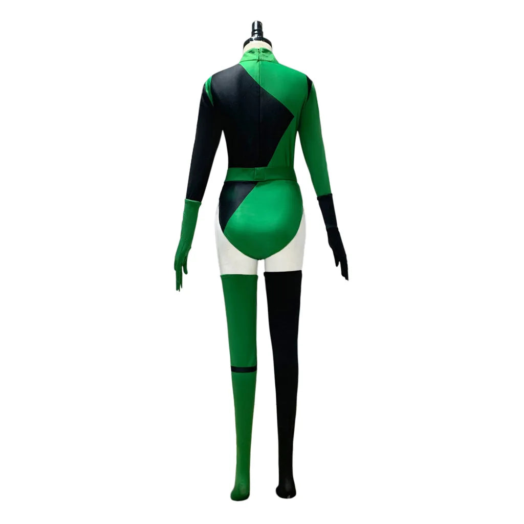 Shego Cosplay Costume Sexy Jumpsuit Zentai Bodysuit Gloves Socks Women Halloween Carnival Cosplay Shego Outfits 3