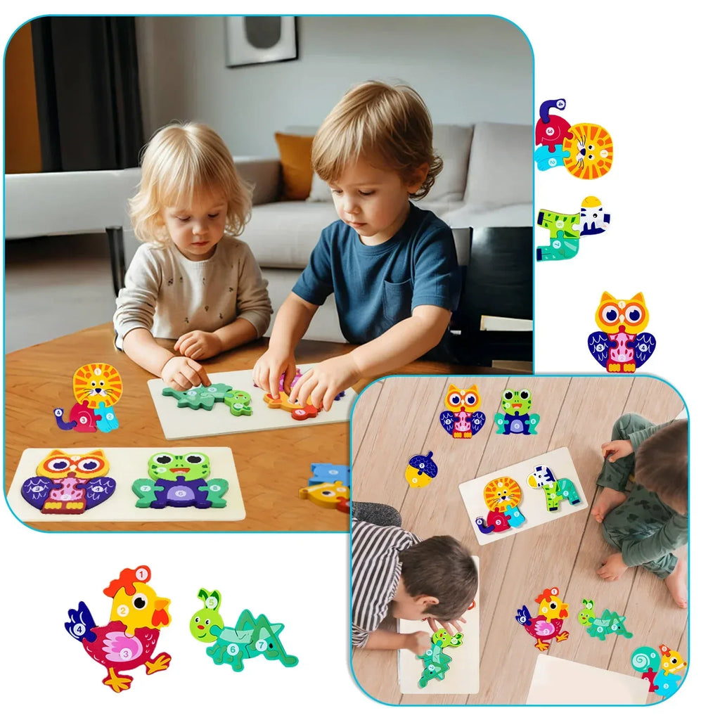  Animal Wooden Board Toys