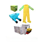 Halloween Jockey Costume, Pixel Block Chicken JockeyStyle Game Role Play Outfit, Funny Stage Performance Clothes For Boys Party 7