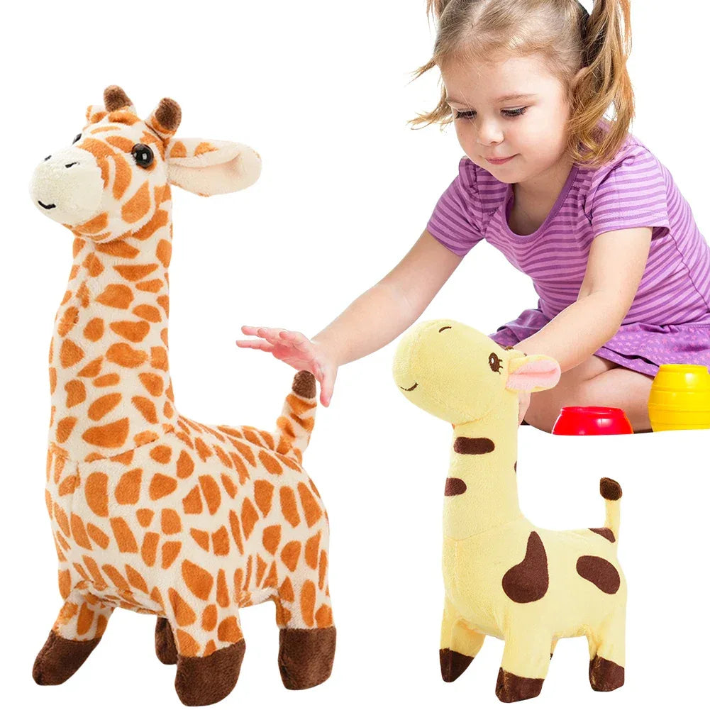  battery powered stuffed animal, educational toy giraffe, gift for toddlers, interactive plush animal, kids giraffe toy with sounds, Shunmaii plush giraffe, walking giraffe toy Walking & Talking Stuffed Giraffe – Interactive Plush Toy with Sounds & Movements