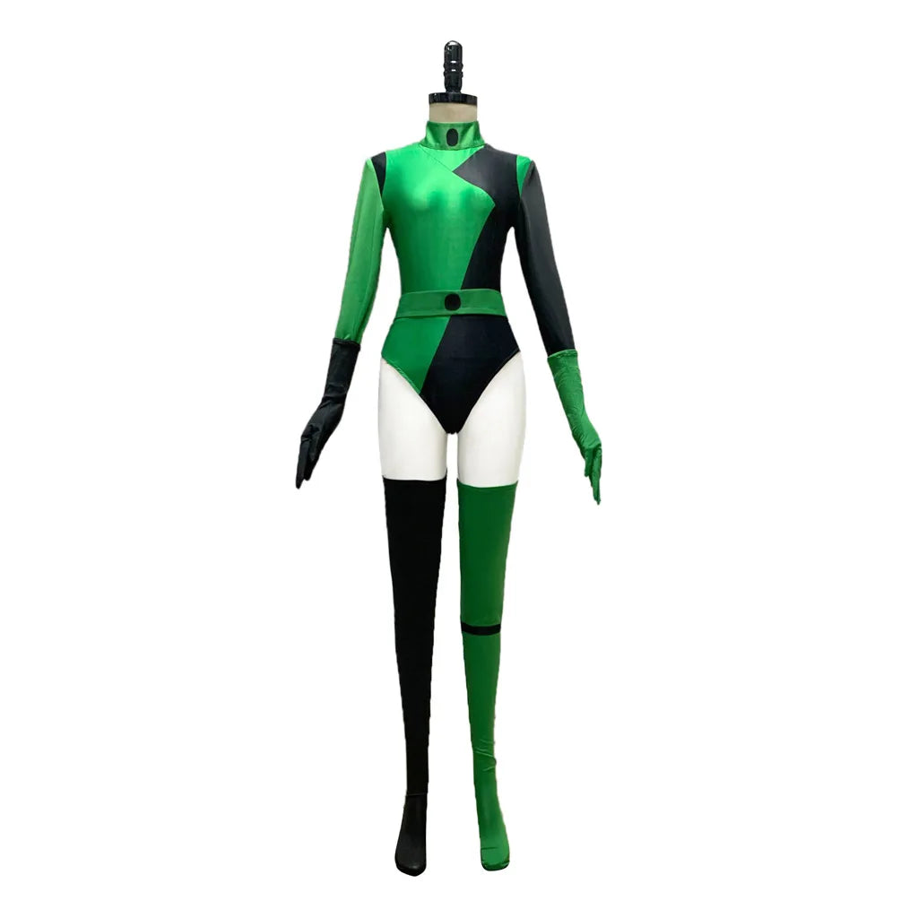 Shego Cosplay Costume Sexy Jumpsuit Zentai Bodysuit Gloves Socks Women Halloween Carnival Cosplay Shego Outfits 1
