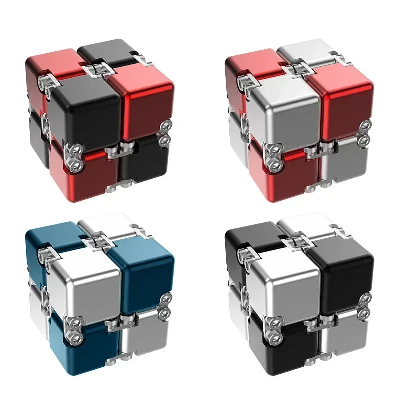 For Full Fun-Metal Infinity Magic Cube Fidget Toy Cube suitable for Adults & Kids-