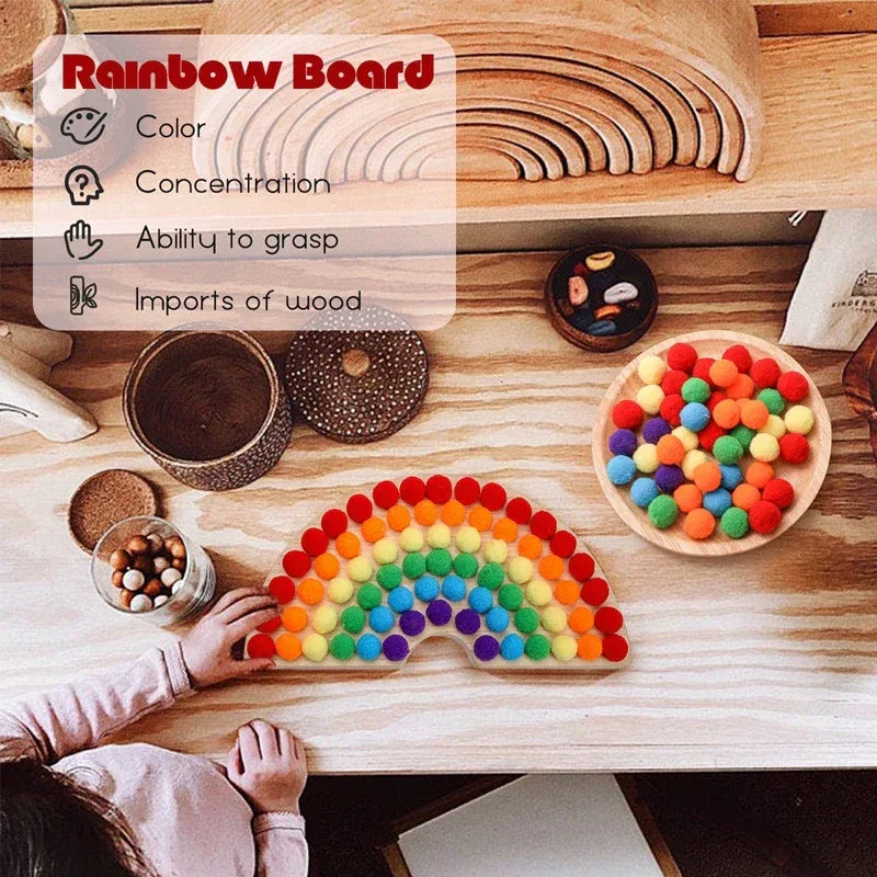  Rainbow Wooden Montessori Toys