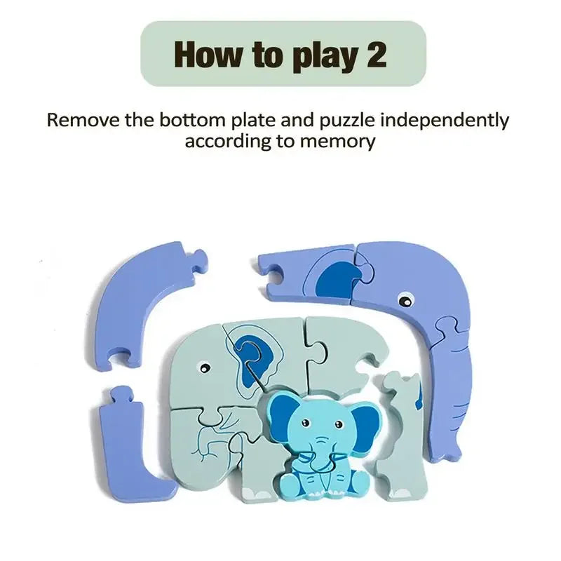  Wooden Animals Puzzle