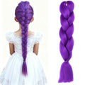 Synthetic 24inch Long Purple Braiding Hair Extensions for Braids Ru mi Braiding Hair for Stage Party Cosplay,Multi-colored Braid - AliExpress 200165144 1