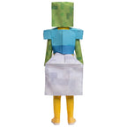 Halloween Jockey Costume, Pixel Block Chicken JockeyStyle Game Role Play Outfit, Funny Stage Performance Clothes For Boys Party 4