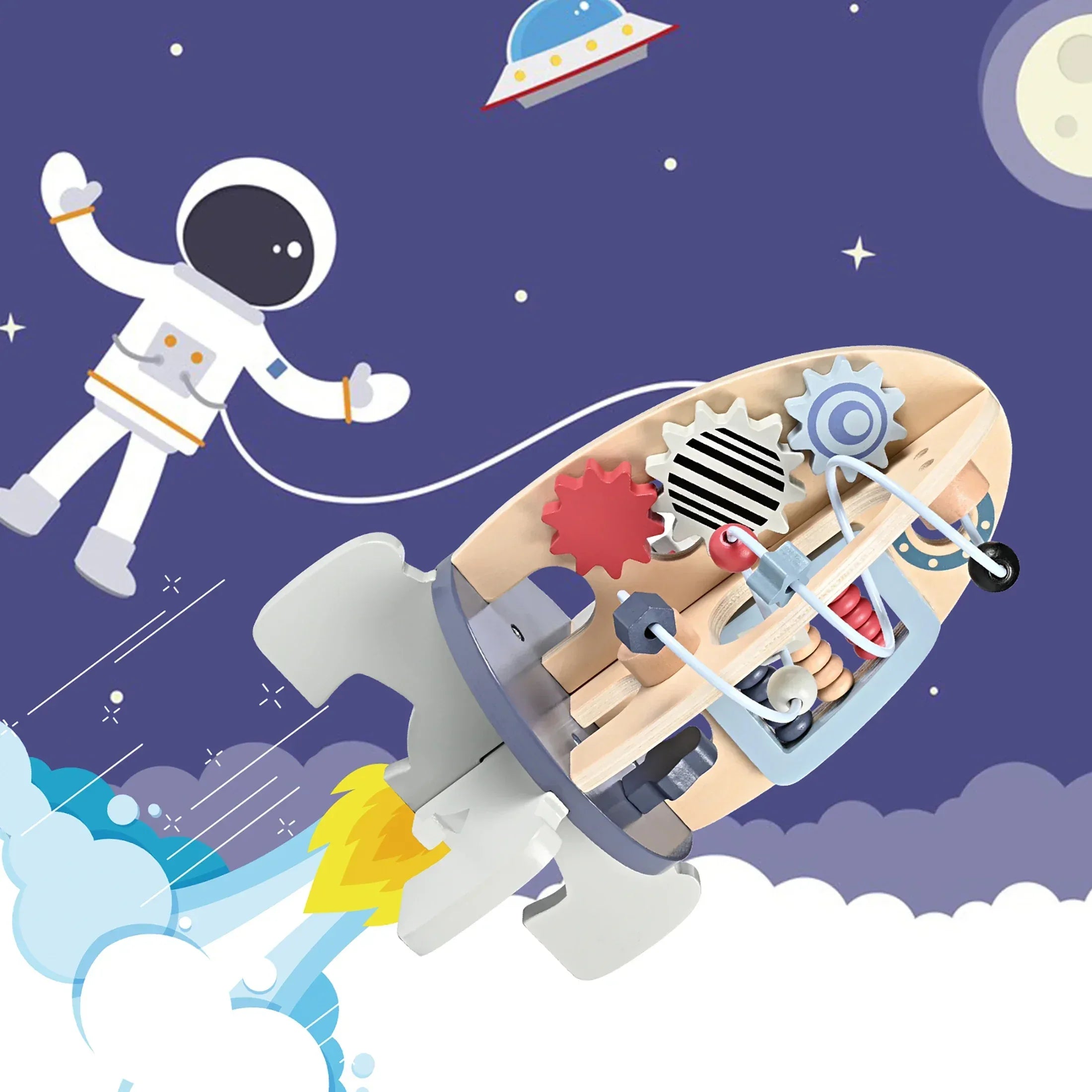  Wooden Baby Space Toy