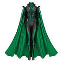 Hela Jumpsuit Cosplay Costume 3D Long Sleeve Green Bodysuit Halloween Masquerade Party Costume for Adult Women 1