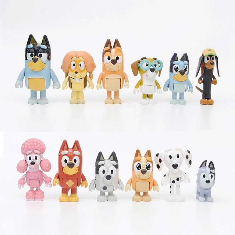 Forfullfun Toys Bluey & Bingo All Characters 12PCs Toys Figures