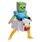 Halloween Jockey Costume, Pixel Block Chicken JockeyStyle Game Role Play Outfit, Funny Stage Performance Clothes For Boys Party 5