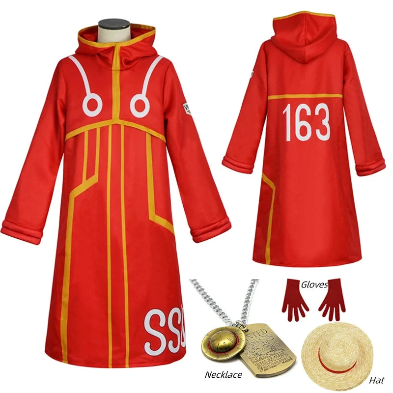 Egghead Island Costume Monkey D Luffy Robe Cosplay Costume 163 Luffy Jacket Coat Hat Outfit Halloween Suit - AliExpress 200000532 1