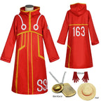 Egghead Island Costume Monkey D Luffy Robe Cosplay Costume 163 Luffy Jacket Coat Hat Outfit Halloween Suit - AliExpress 200000532 1