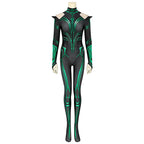 Hela Jumpsuit Cosplay Costume 3D Long Sleeve Green Bodysuit Halloween Masquerade Party Costume for Adult Women 2