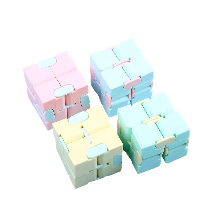 For Full Fun-Set of 04 Pcs Infinity Cube Fidget Toy , Washable ABS, Screen-Free Focus for Kids & Adults-Fidget Toys