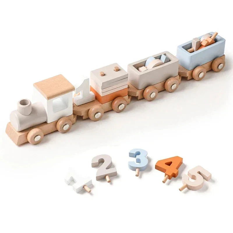  Wooden Birthday Train Toy
