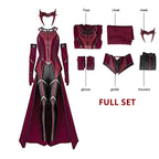 Scarlet Cosplay Witch Maximoff Wanda Vision Cosplay Costume Headwear Cloak and Pants Full Set Outfit Halloween Accessories Props 1