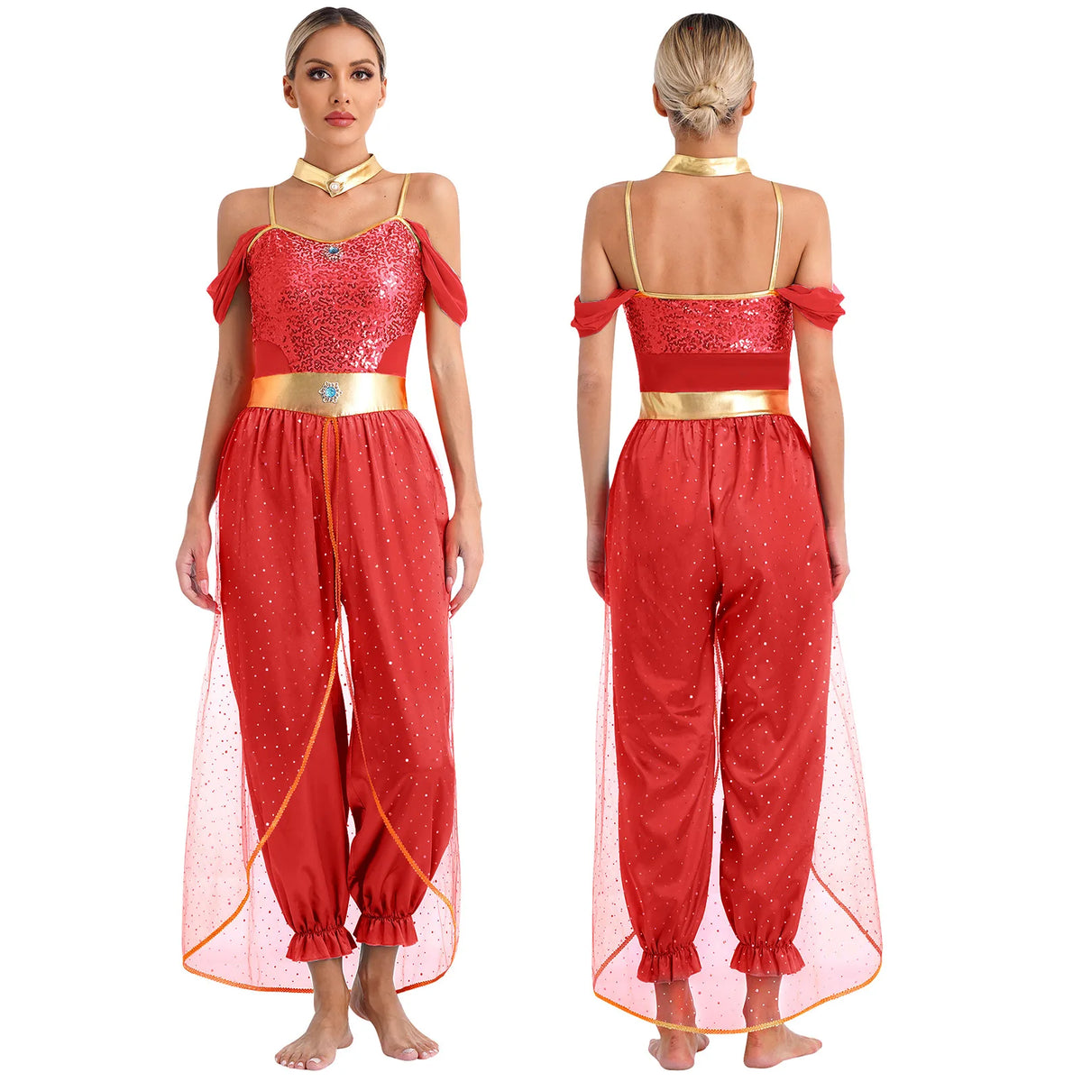Festival Arabian Princess Costumes Indian Dance Embroider Bollywood Jasmines Costume Party Halloween Cosplay Jasmines Outfit 9