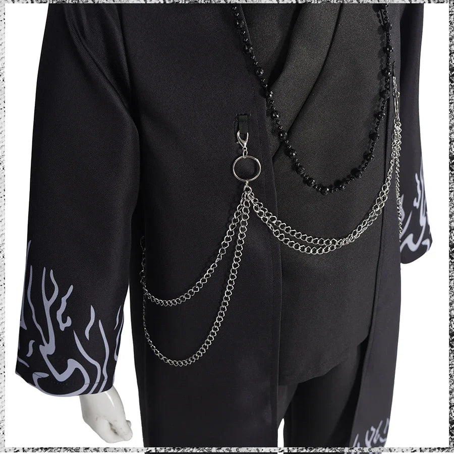 Cosplay Costumes for Kids Adults Boys Jinu Uniform Kimono Set Halloween Party Outfits 6