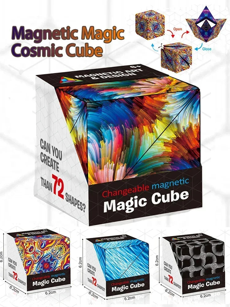 For Full Fun-Changeable Magnetic Magic Cube The Ultimate Shape-Shifting Puzzle Toy-
