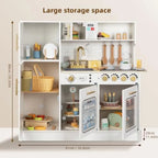 For Full Fun-Wooden Kitchen Playset with Lights & Sounds | Role Play Toy for Kids +3-