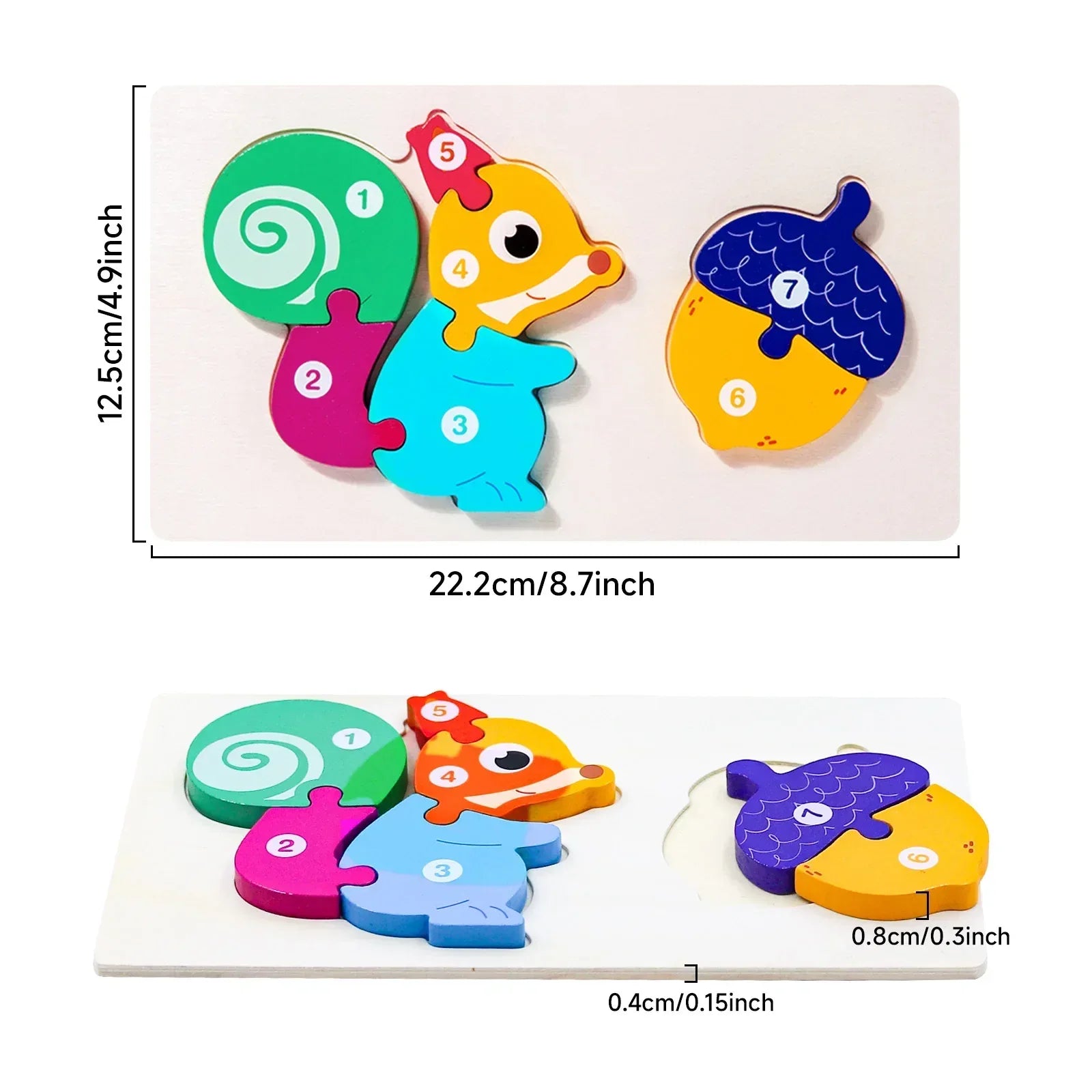  Animal Wooden Board Toys