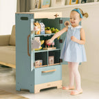 For Full Fun-Wooden Kitchen Playset for Kids Age 3+ | Kitchen Washer, Fridge & Oven – Blue-