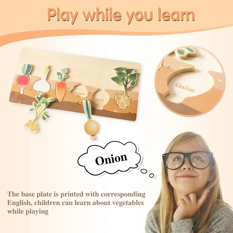  Vegetable Matching Puzzle