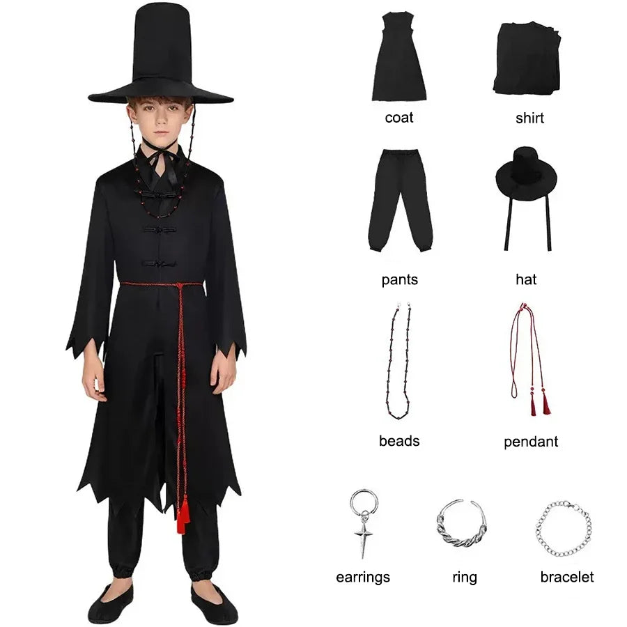Cosplay Costumes for Kids Adults Boys Jinu Uniform Kimono Set Halloween Party Outfits 7