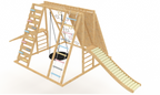 For Full Fun-Bazel 6-in-1 Pikler Climber Set (Triangle, Arch & Slide)-Climbing Structures