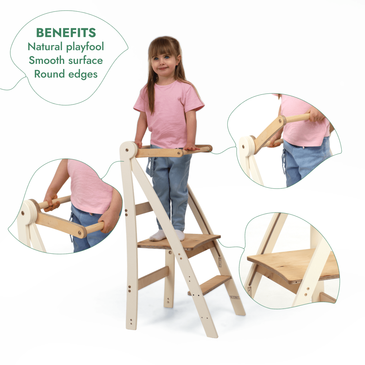 For Full Fun-Adjustable Montessori Tower - Kids Step Stool-Toddler Tower