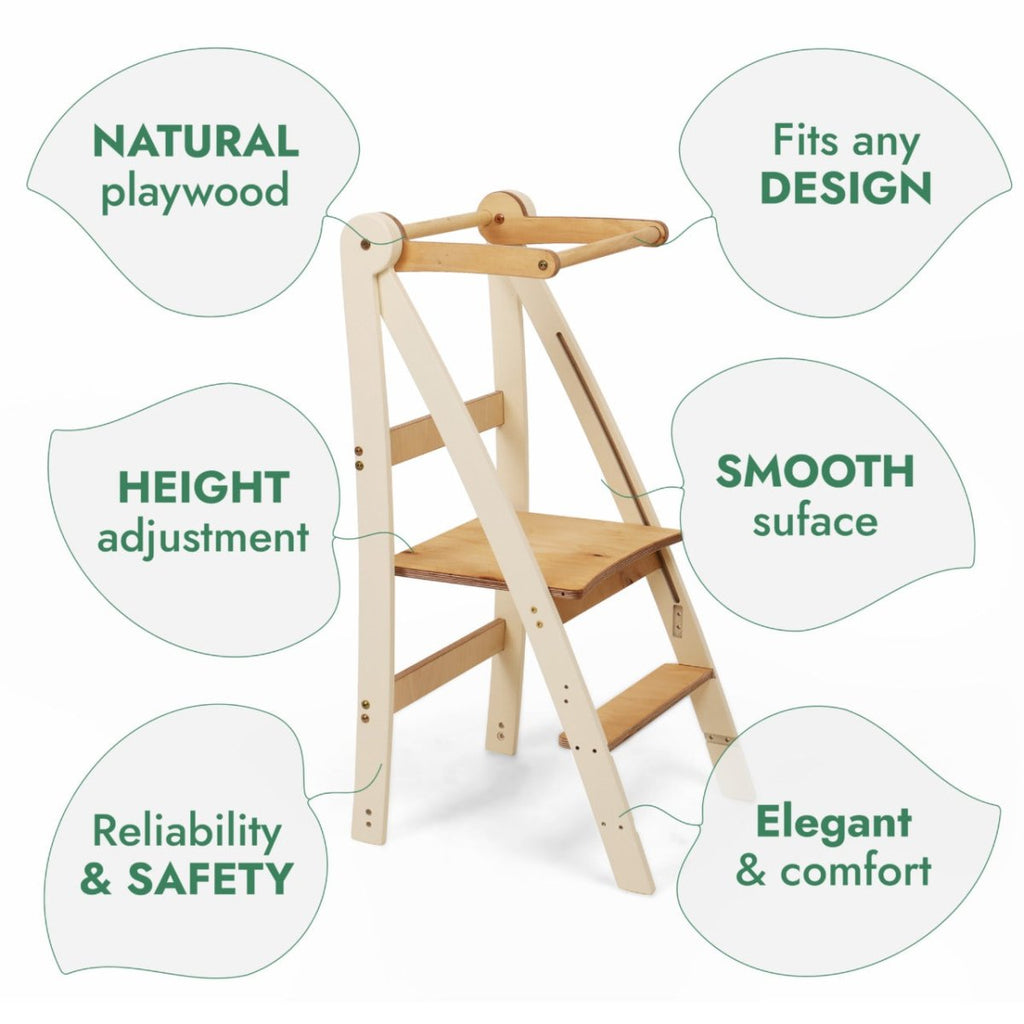 For Full Fun-Adjustable Montessori Tower - Kids Step Stool-Toddler Tower