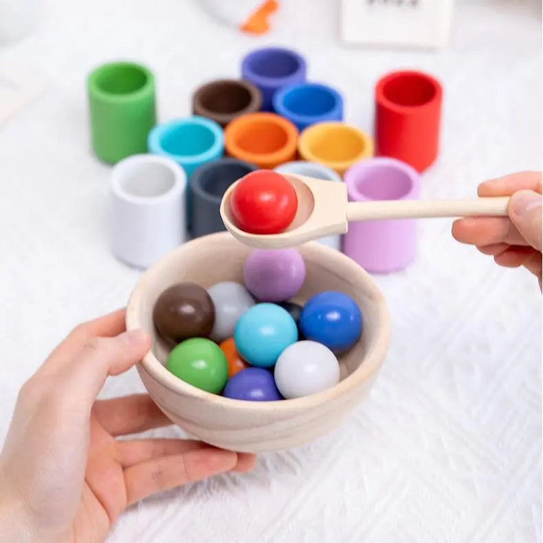 For Full Fun-Montessori Sorting & Stacking Toy - Wooden Educational Set-Educational Toys