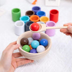 For Full Fun-Montessori Sorting & Stacking Toy - Wooden Educational Set-Educational Toys