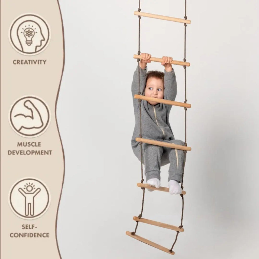 For Full Fun-Climbing rope ladder for kids 3-9 y.o.-Single Swing