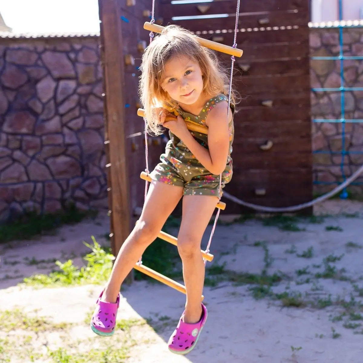 For Full Fun-Climbing rope ladder for kids 3-9 y.o.-Single Swing