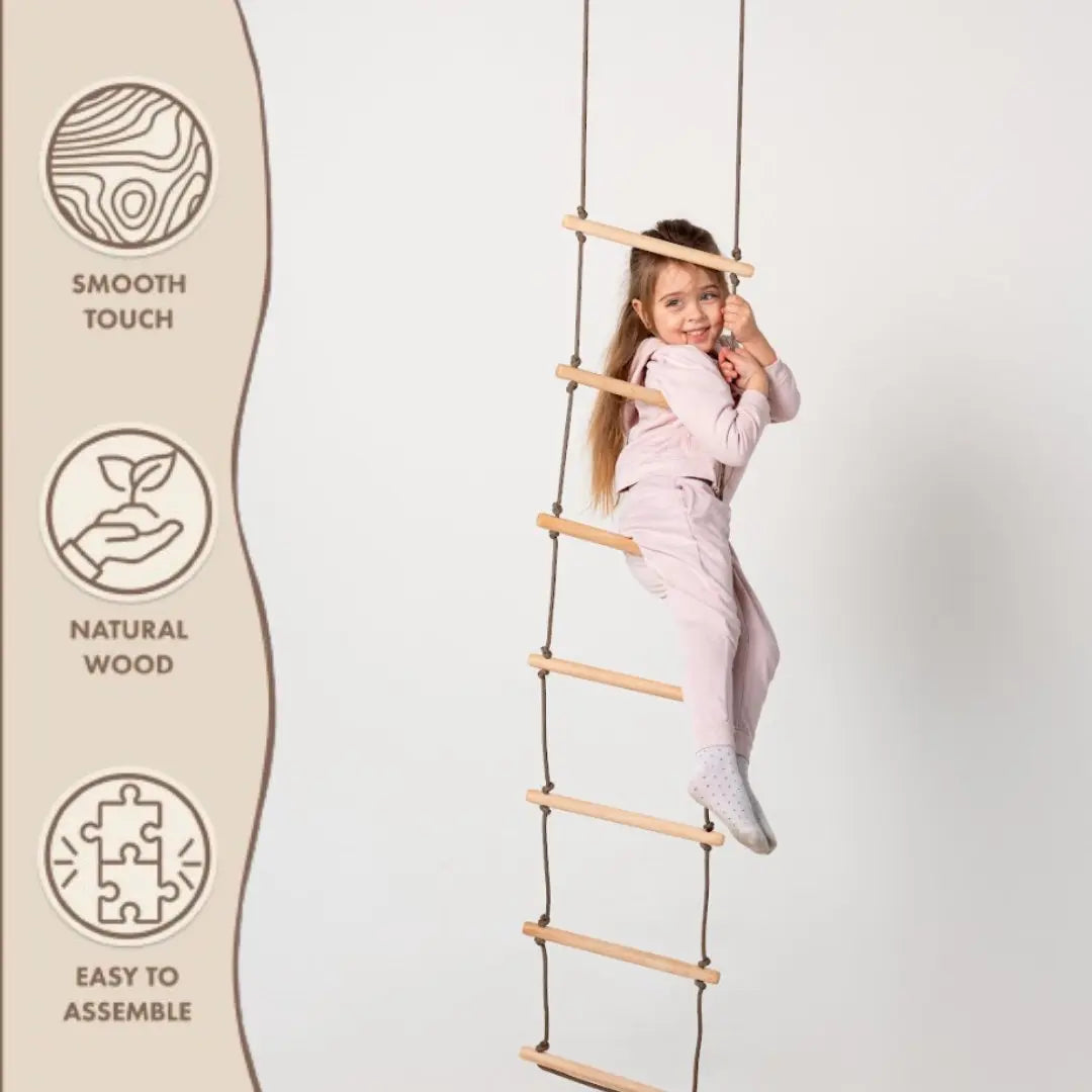 For Full Fun-Climbing rope ladder for kids 3-9 y.o.-Single Swing