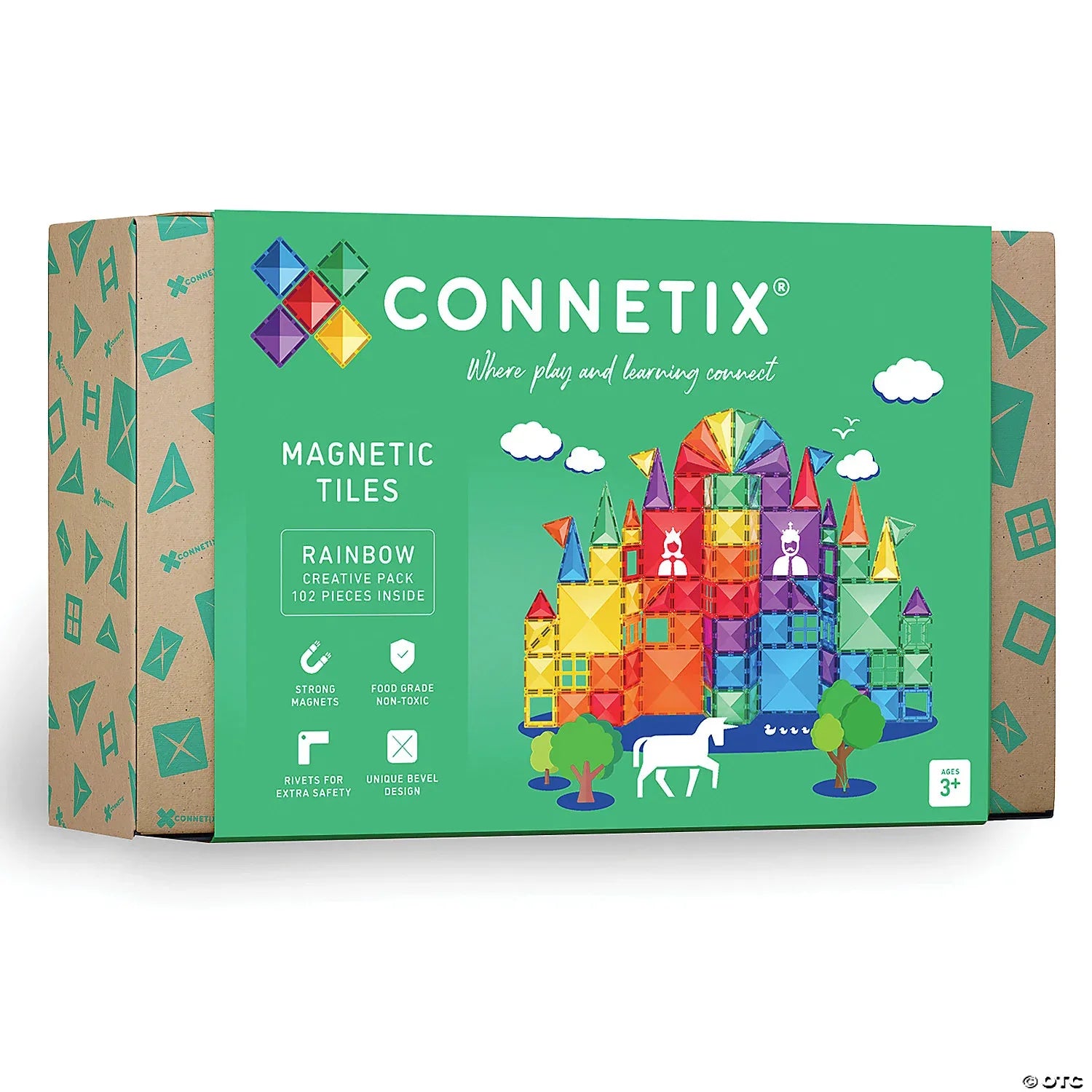 Forfullfun Toys Connetix Rainbow Creative Pack – 102-Piece Magnetic Building Set
