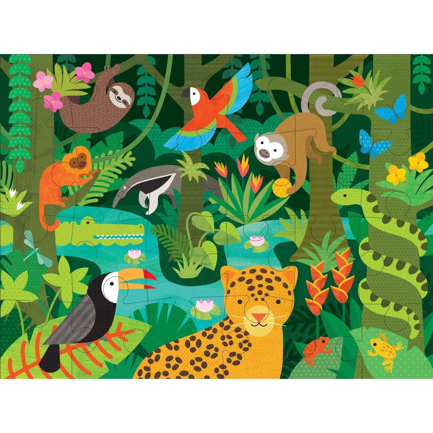 Forfullfun Toys Wild Rainforest 24-Piece Floor Puzzle