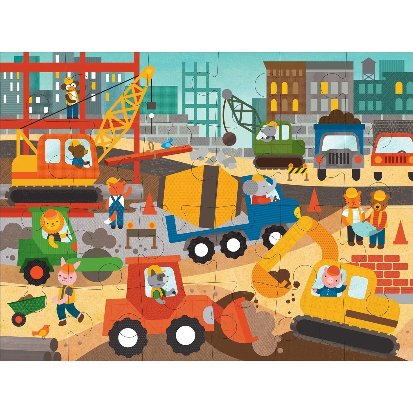 Forfullfun Toys Construction Site 24-Piece Floor Puzzle