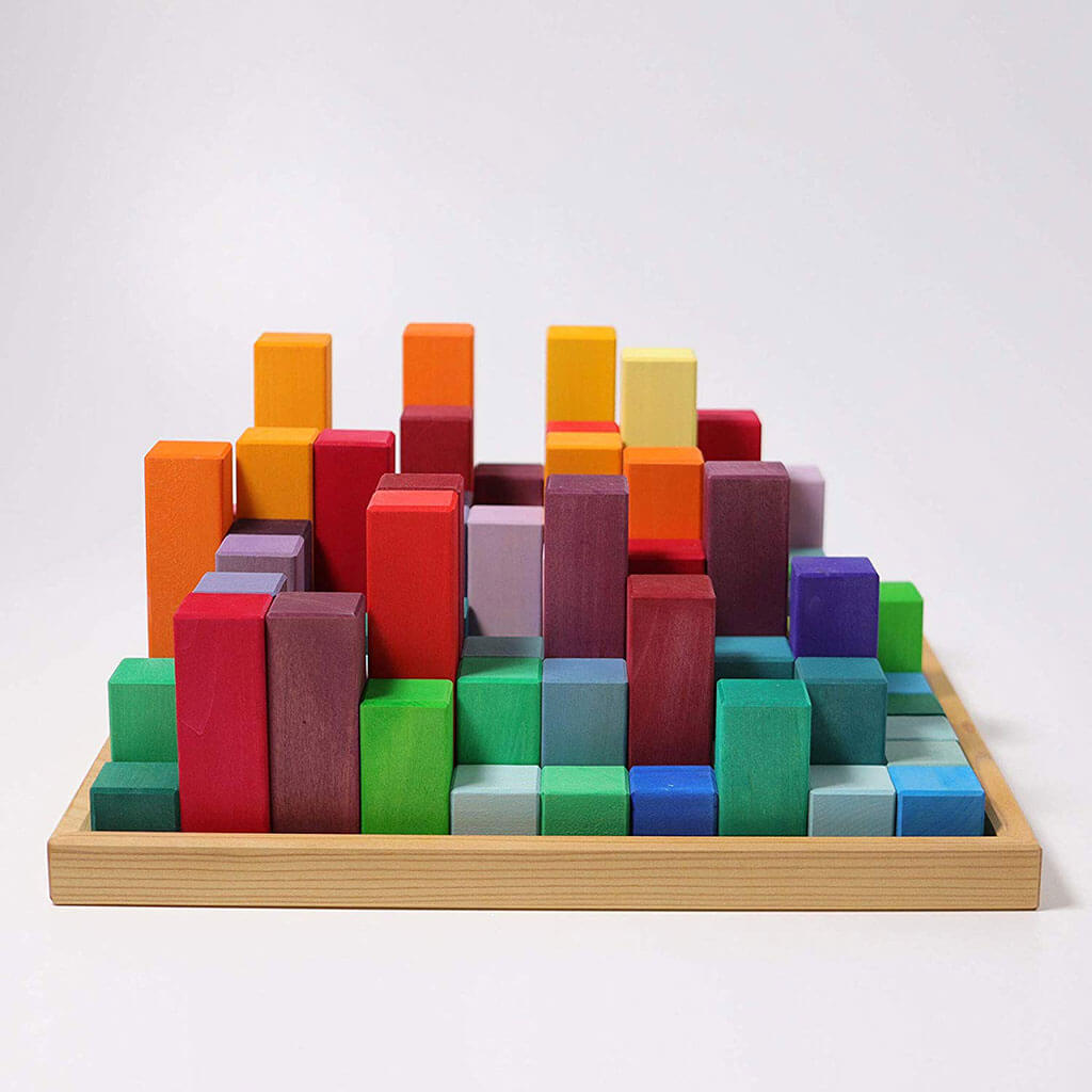 For Full Fun-Grimm's 100-Piece Wooden Building Blocks Set — Lime Wood, Open-Ended Construction, Ages 1+-Building Toys