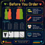 Flowery Inspired Vest Costume Orange and Green Two-tone Waistcoat Cosplay 4