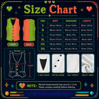 Flowery Inspired Vest Costume Orange and Green Two-tone Waistcoat Cosplay 3