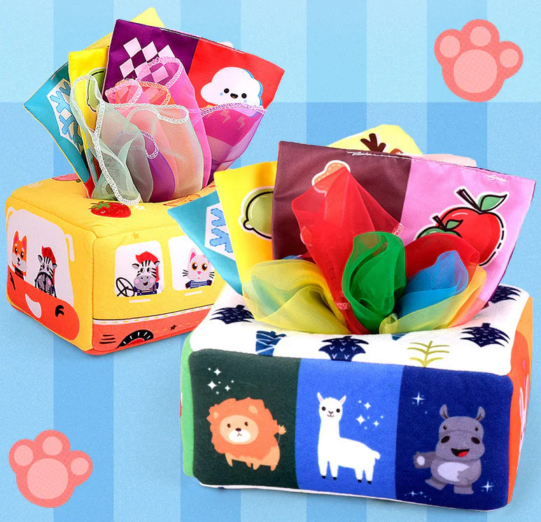 Colorful Montessori baby development toy by For Full Fun featuring engaging shapes and textures for early learning and sensory play.
