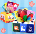 Colorful Montessori baby development toy by For Full Fun featuring engaging shapes and textures for early learning and sensory play.